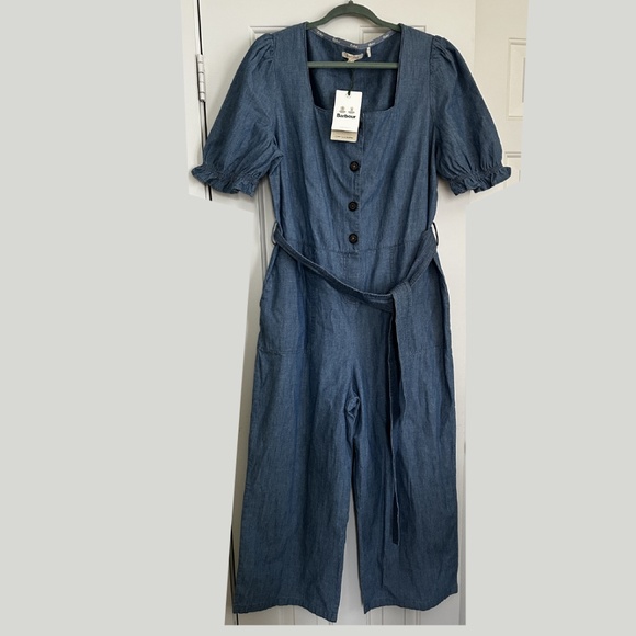 Barbour Chambray Jumpsuit – Size 8 (NWT!) - Picture 1 of 2